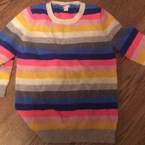 Jcrew rainbow 80% wool sweater